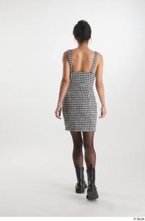 Wild Nicol 1 back view black boots checkered short dress…